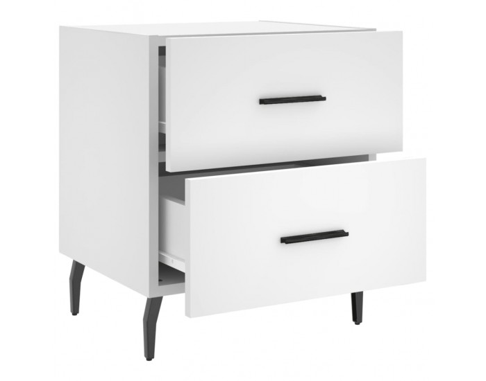 Sonata H Нощно шкафче, бяло, 40x35x47,5 см, инженерно дърво