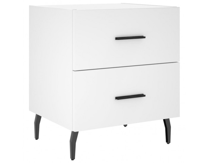 Sonata H Нощно шкафче, бяло, 40x35x47,5 см, инженерно дърво