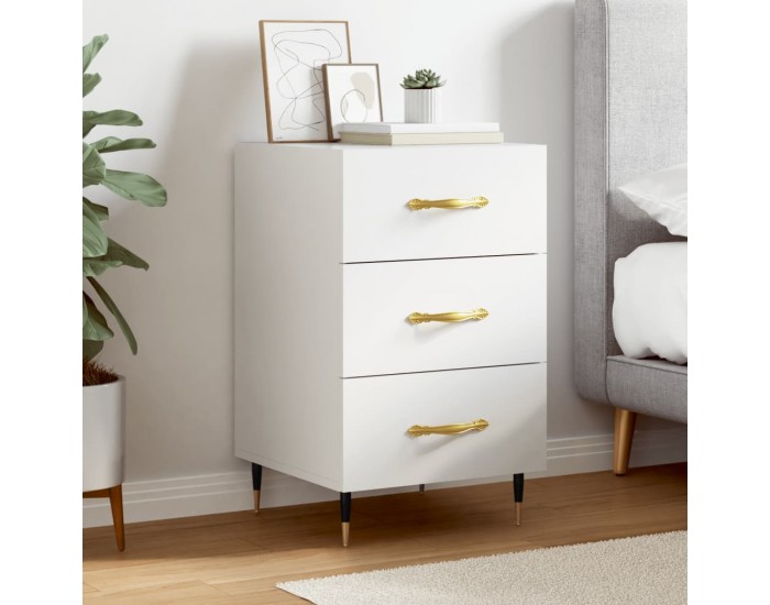 Sonata H Нощно шкафче, черно, 40x40x66 см, инженерно дърво