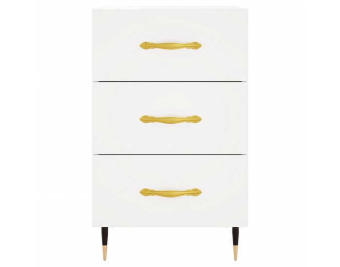 Sonata H Нощно шкафче, черно, 40x40x66 см, инженерно дърво