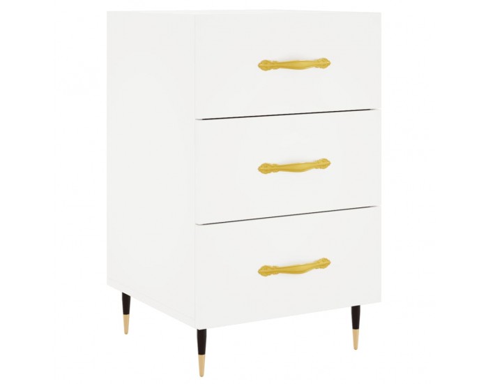 Sonata H Нощно шкафче, черно, 40x40x66 см, инженерно дърво