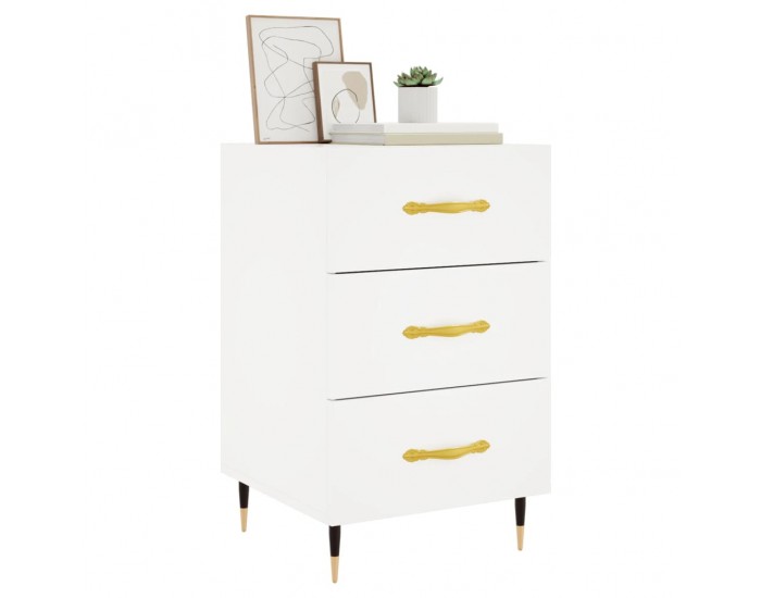 Sonata H Нощно шкафче, черно, 40x40x66 см, инженерно дърво