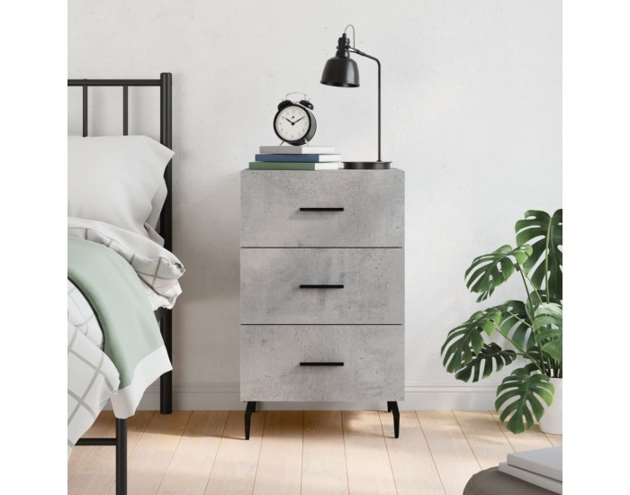 Sonata H Нощно шкафче, сив сонома, 40x40x66 см, инженерно дърво