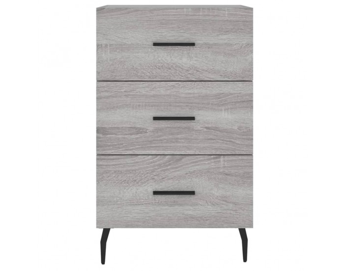 Sonata H Нощно шкафче, сив сонома, 40x40x66 см, инженерно дърво