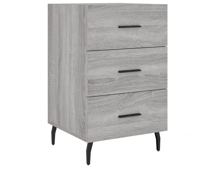 Sonata H Нощно шкафче, сив сонома, 40x40x66 см, инженерно дърво