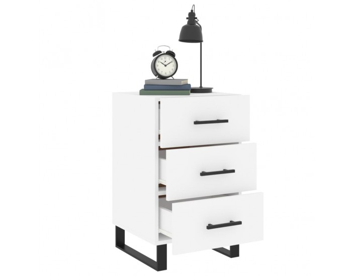 Sonata H Нощно шкафче, черно, 40x40x66 см, инженерно дърво