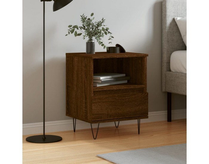 Sonata H Нощно шкафче кафяв дъб 40x35x50 см инженерно дърво