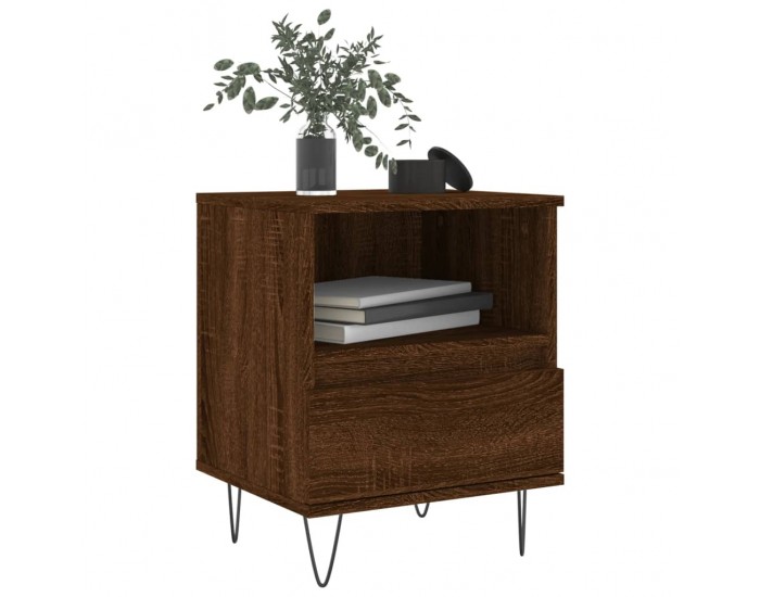 Sonata H Нощно шкафче кафяв дъб 40x35x50 см инженерно дърво