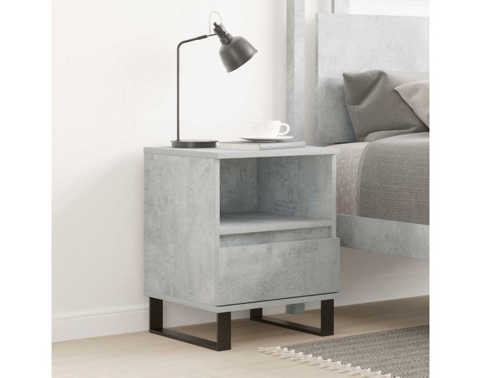 Sonata H Нощно шкафче бетонно сиво 40x35x50 см инженерно дърво