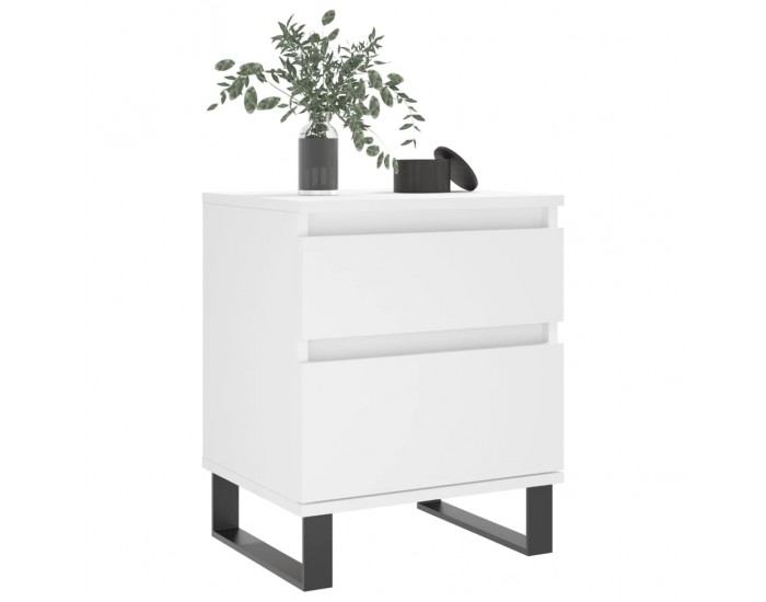 Sonata H Нощно шкафче, бяло, 40x35x50 см, инженерно дърво