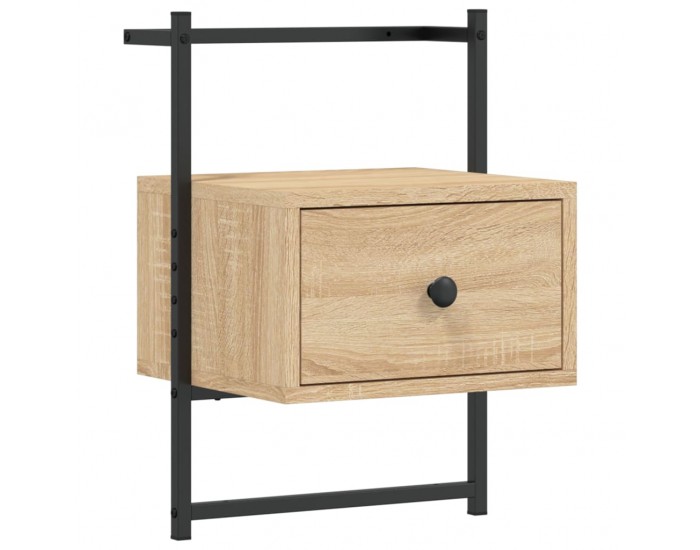 Sonata H Нощно шкафче стенно 2 бр сонома дъб 35x30x51 см инженерно дърво