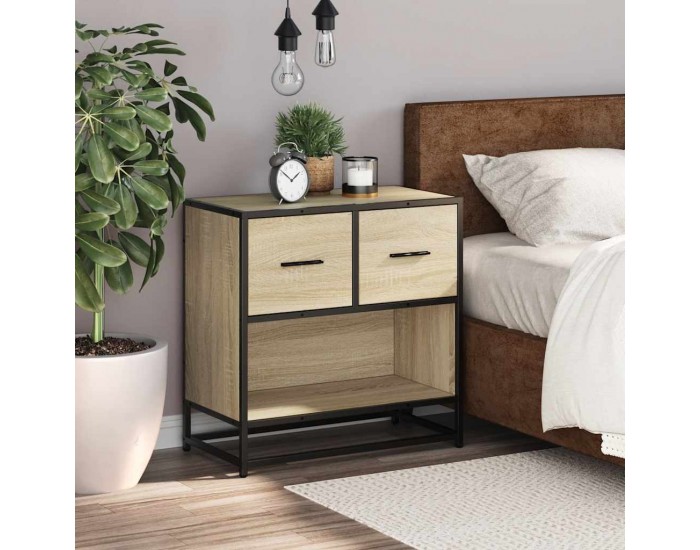 Sonata H Нощно шкафче Сонома дъб 60x31x60cm Изработена дървесина и метал
