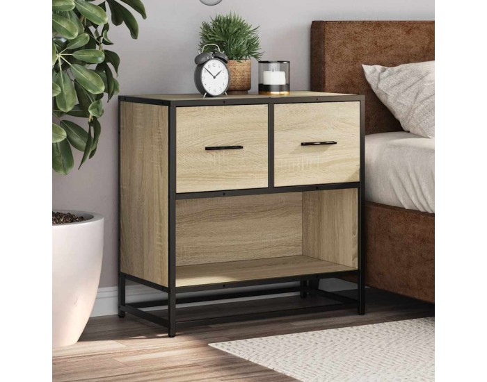 Sonata H Нощно шкафче Сонома дъб 60x31x60cm Изработена дървесина и метал