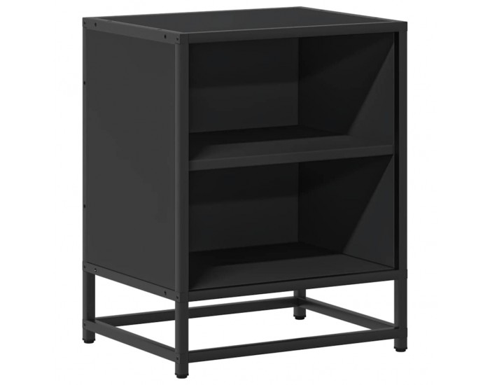 Sonata HL Нощно шкафче черно 40x31x50 cm Изработена дървесина и метал