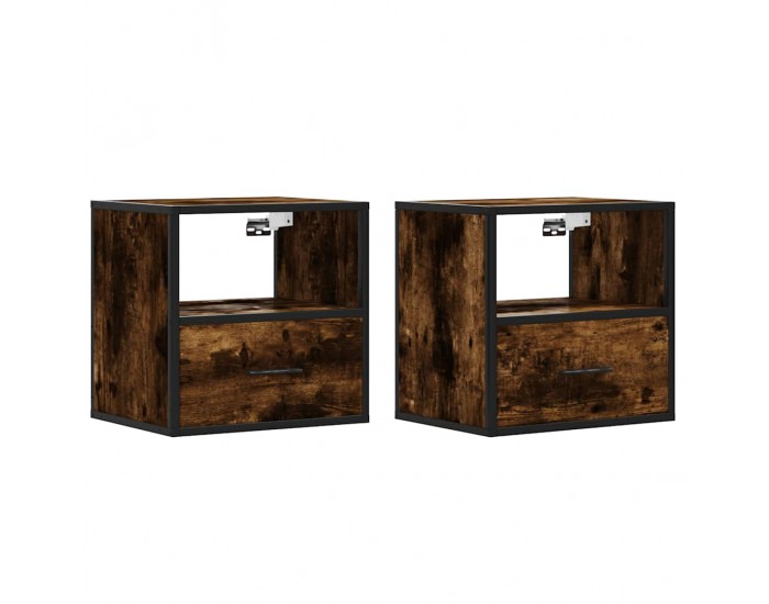 Sonata H Стенни нощни шкафчета 2 бр. опушен дъб 40x31x39,5 cm Sonata H Стенни нощни шкафчета 2 бр. опушен дъб 40x31x39,5 cm