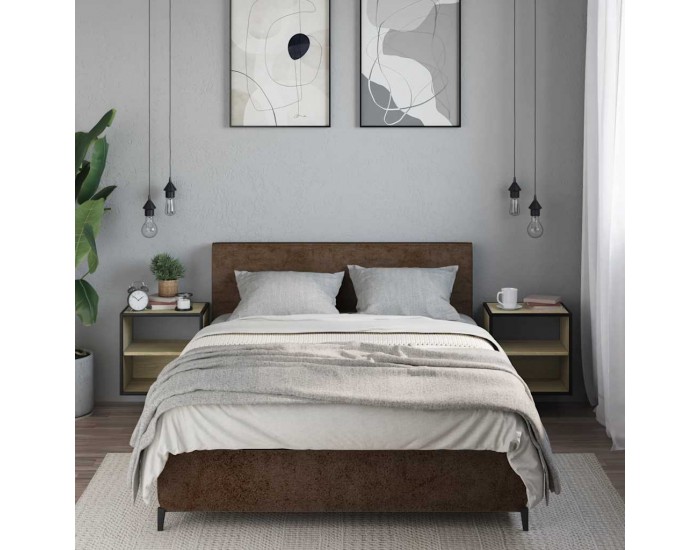 Sonata H Стенни нощни шкафчета 2 бр. дъб сонома 40x31x39,5 cm