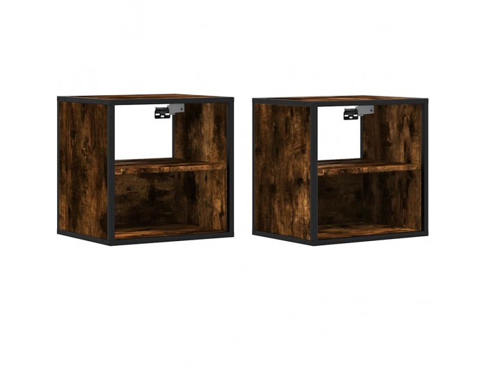 Sonata H Стенни нощни шкафчета 2 бр. опушен дъб 40x31x39,5 cm