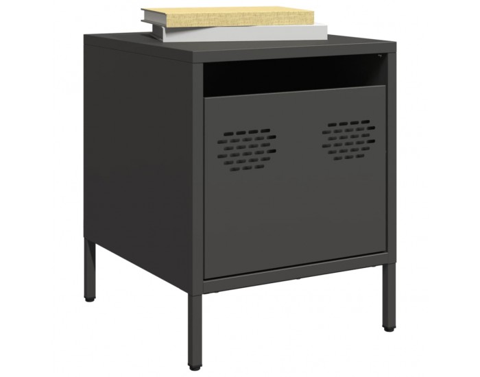 Sonata H Нощно шкафче, черно, 35x39x43,5 см, стомана