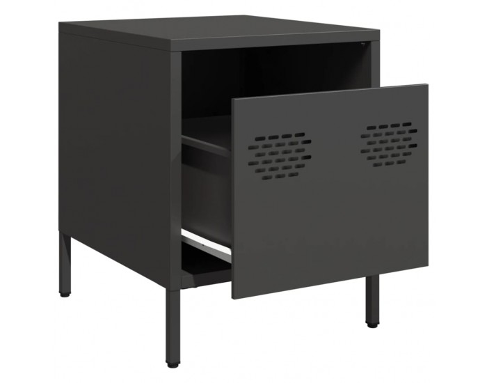 Sonata H Нощно шкафче, черно, 35x39x43,5 см, стомана