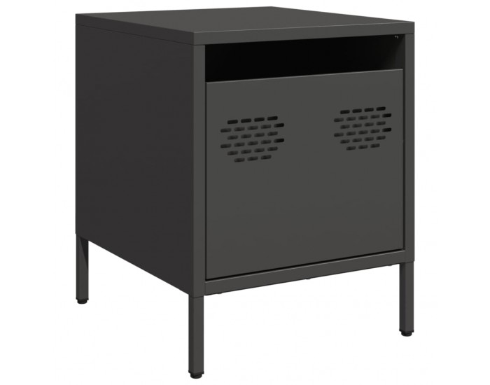 Sonata H Нощно шкафче, черно, 35x39x43,5 см, стомана