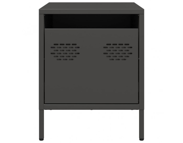 Sonata H Нощни шкафчета, 2 бр, черни, 35x39x43,5 см, стомана