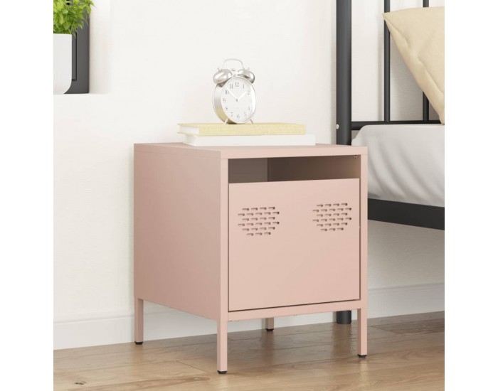 Sonata H Нощно шкафче, розово, 35x39x43,5 см, стомана