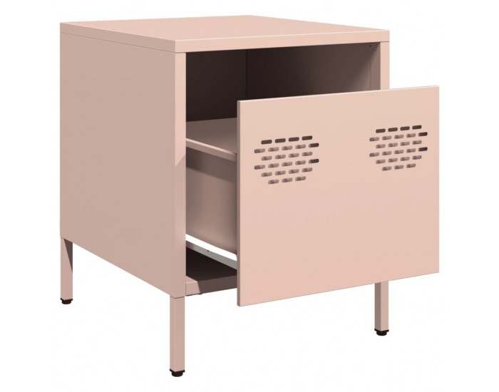 Sonata H Нощни шкафчета, 2 бр, розови, 35x39x43,5 см, стомана