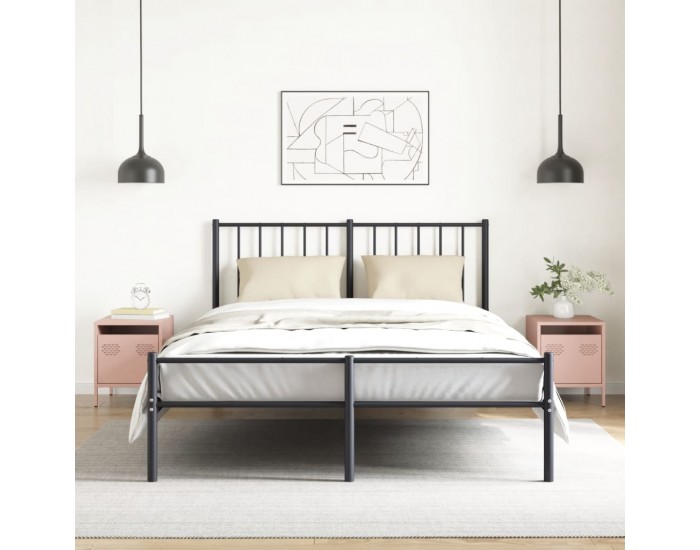 Sonata H Нощни шкафчета, 2 бр, розови, 35x39x43,5 см, стомана