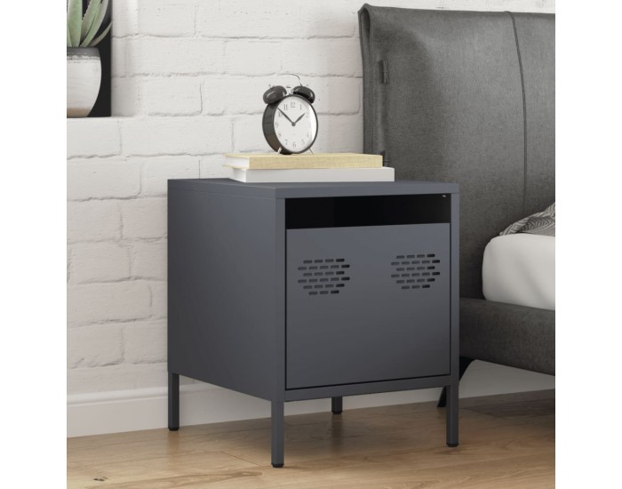 Sonata H Нощно шкафче, антрацит, 35x39x43,5 см, стомана