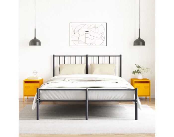 Sonata H Нощни шкафчета, 2 бр, горчица жълто, 35x39x43,5 см, стомана