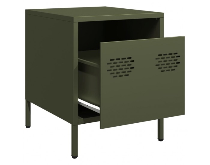 Sonata H Нощно шкафче, маслиненозелено, 35x39x43,5 см, стомана