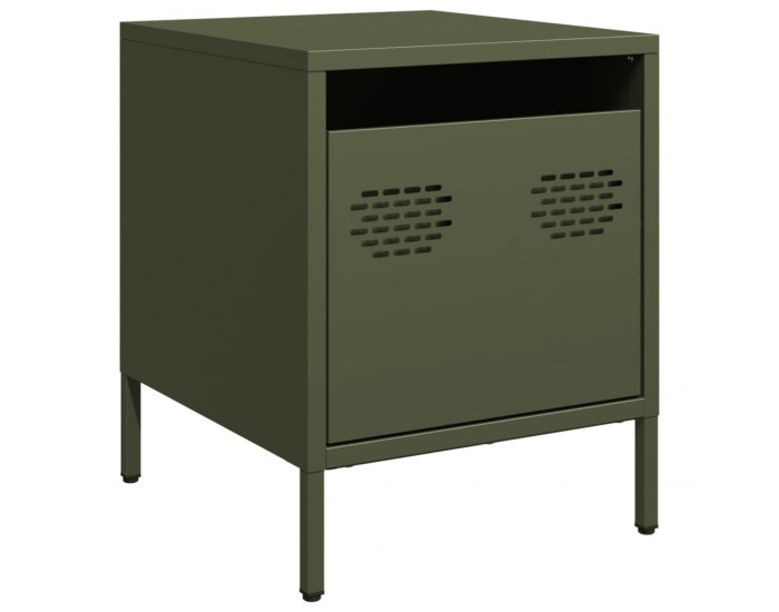 Sonata H Нощно шкафче, маслиненозелено, 35x39x43,5 см, стомана