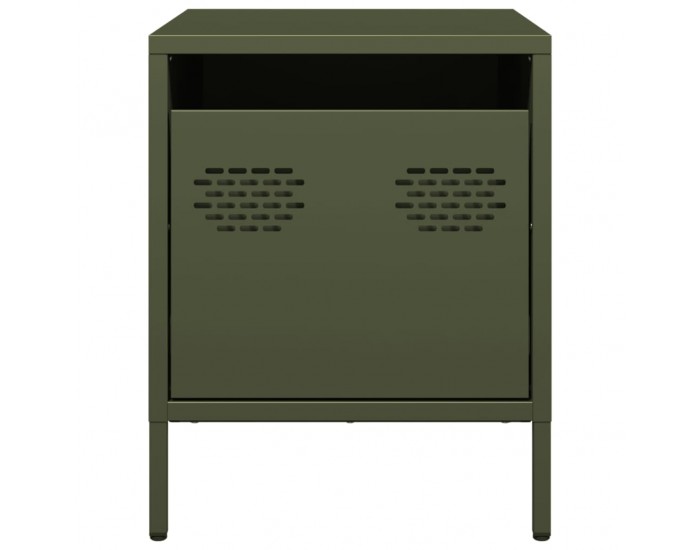 Sonata H Нощно шкафче, маслиненозелено, 35x39x43,5 см, стомана