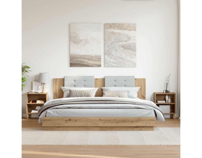 Sonata H Нощни шкафчета, 2 бр, дъб артизан, 40x30x50 см, инженерно дърво