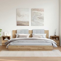 Sonata H Нощни шкафчета, 2 бр, дъб артизан, 40x40x50 см, инженерно дърво - Спалня