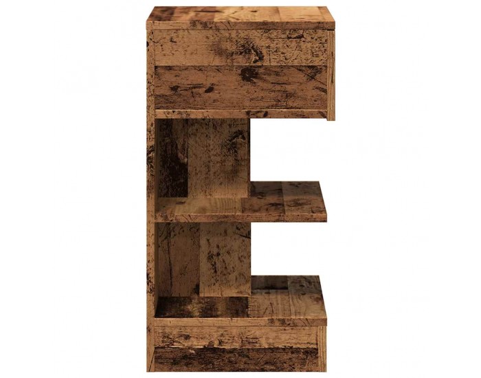 Sonata H Нощно шкафче от старо дърво 40x35x65 cm Инженерна дървесина