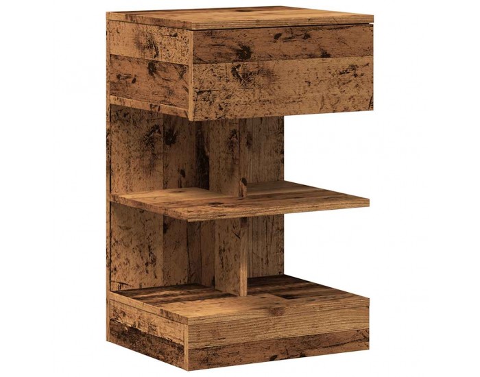 Sonata H Нощно шкафче от старо дърво 40x35x65 cm Инженерна дървесина