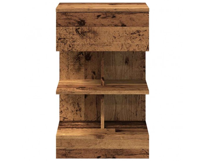 Sonata H Нощно шкафче от старо дърво 40x35x65 cm Инженерна дървесина