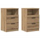 Sonata H Нощни шкафчета, 2 бр, дъб артизан, 40x36x65 см, инженерно дърво