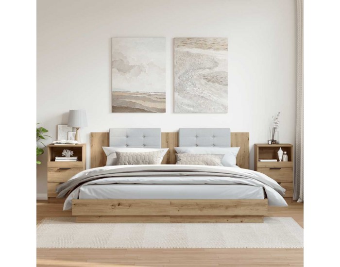 Sonata H Нощни шкафчета, 2 бр, дъб артизан, 40x36x65 см, инженерно дърво