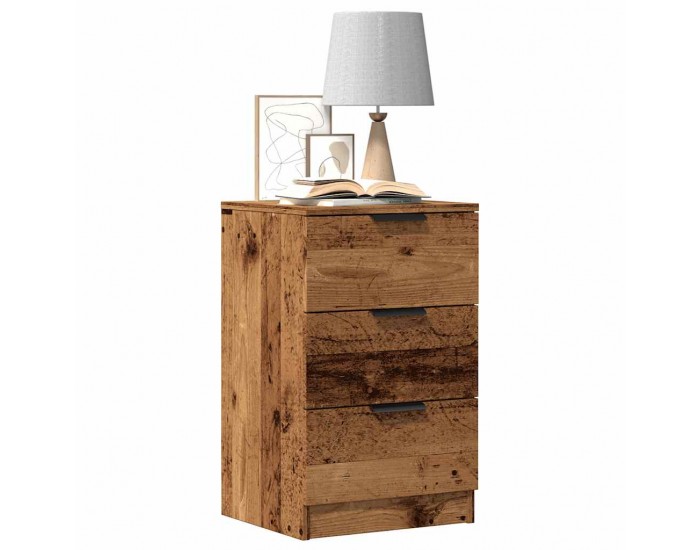 Sonata H Нощни шкафчета, 2 бр, старо дърво, 40x36x65 см, инженерно дърво