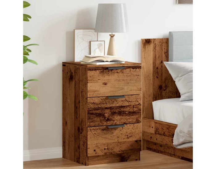 Sonata H Нощни шкафчета, 2 бр, старо дърво, 40x36x65 см, инженерно дърво