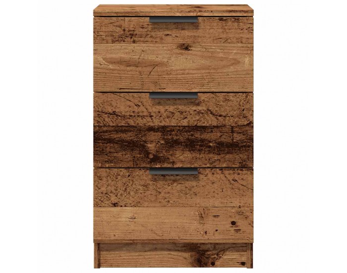 Sonata H Нощни шкафчета, 2 бр, старо дърво, 40x36x65 см, инженерно дърво