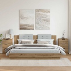 Sonata H Нощни шкафчета, 2 бр, дъб артизан, 40x36x65 см, инженерно дърво - Спалня