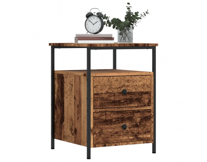 Sonata H Нощно шкафче Старо дърво 44x45x60 cm Инженерна дървесина