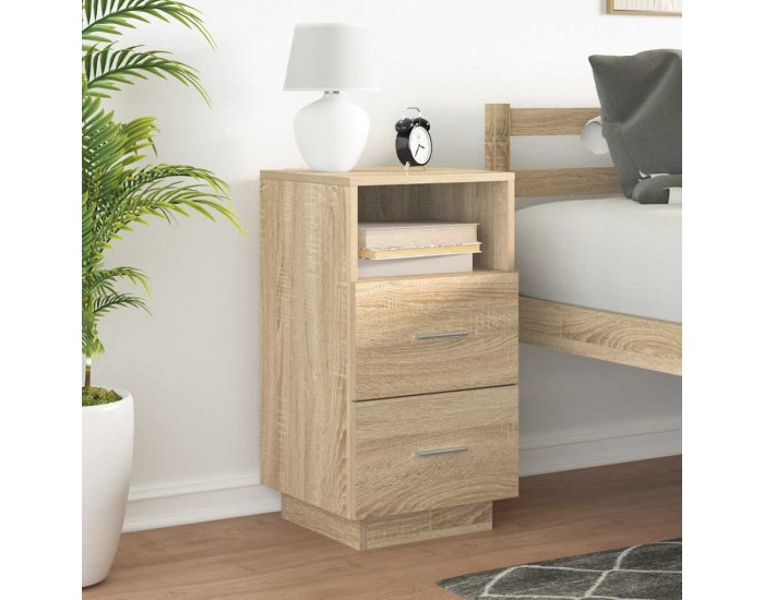 Sonata H Нощно шкафче с 2 чекмеджета, дъб сонома, 36x36x68 см