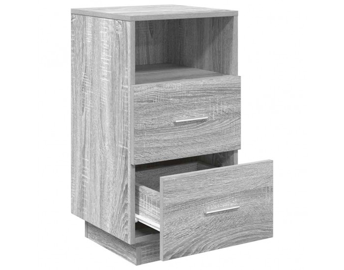 Sonata H Нощно шкафче с 2 чекмеджета, сив сонома, 36x36x68 см