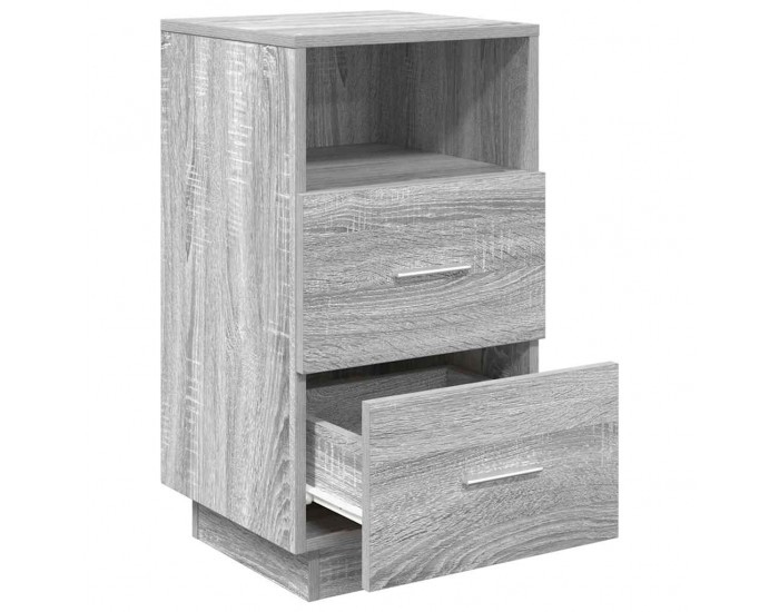 Sonata H Нощни шкафчета, 2 бр, с 2 чекмеджета, сив сонома, 36x36x68 см