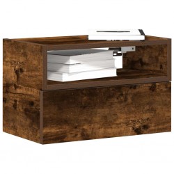 Sonata H Нощно шкафче за стенен монтаж, опушен дъб, 45x26x28,5 см - Нощни шкафчета