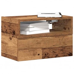 Sonata H Нощни шкафчета за стенен монтаж, 2 бр, старо дърво 45x26x28,5см - Нощни шкафчета